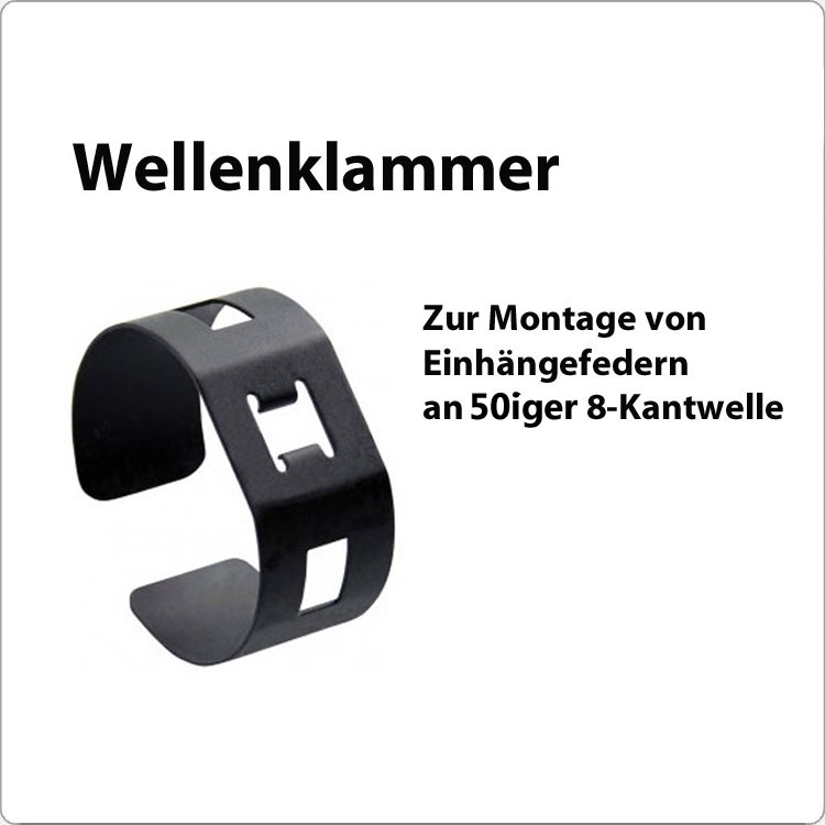 Wellenklammer für Wellendurchmesser 50 mm