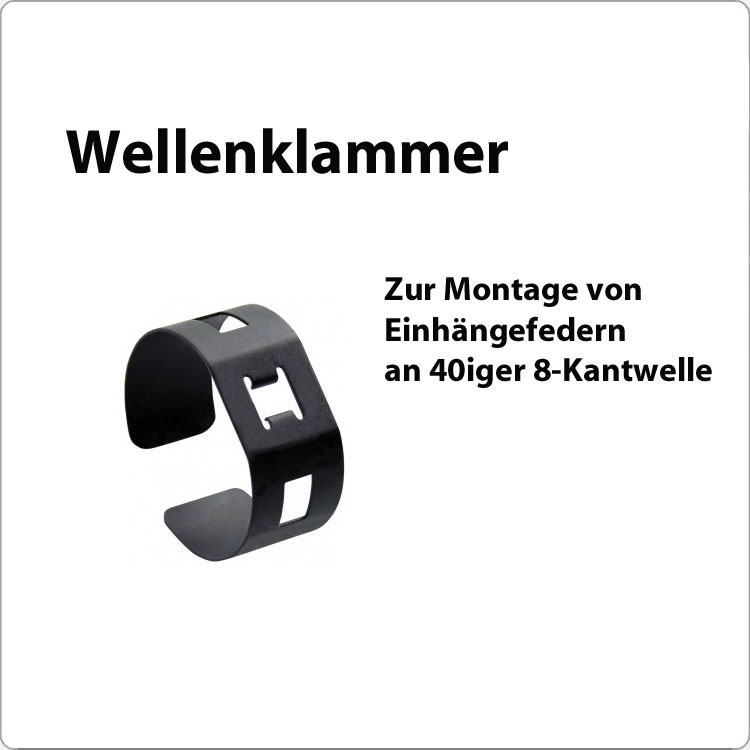 Wellenklammer für Wellendurchmesser 40 mm