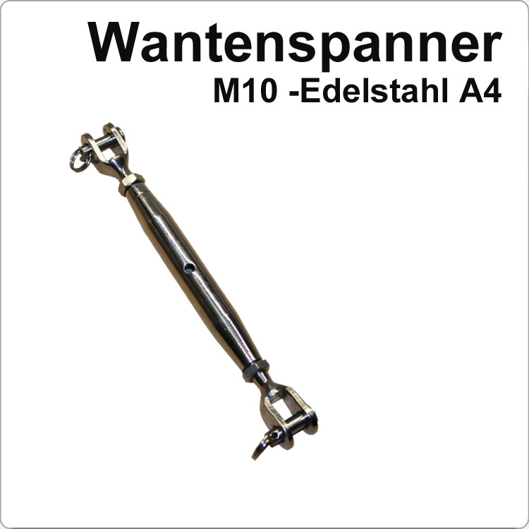 Edelstahl Wantenspanner M10 Länge 176-280mm