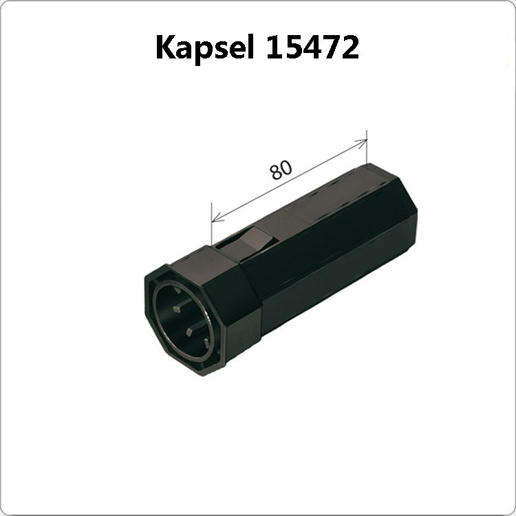 Mini-Kapsel für 8-kant 40 mm, 80 mm lang