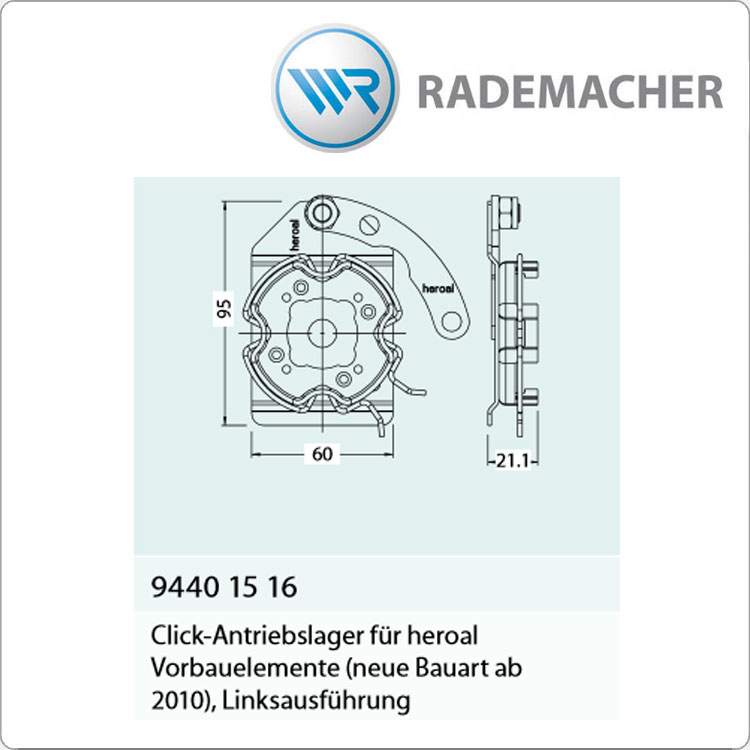 Click Antriebslager, heroal, links