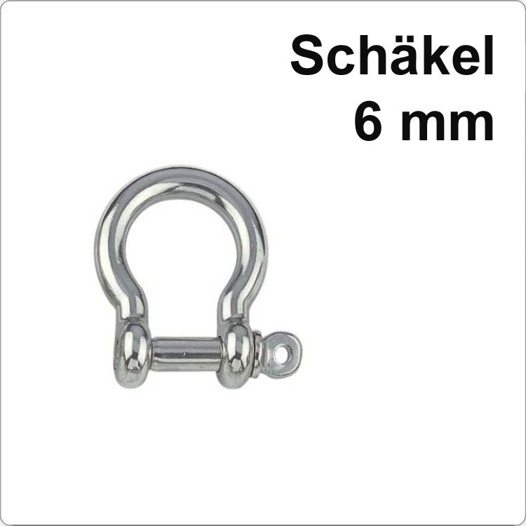 Edelstahl Schäkel 6mm