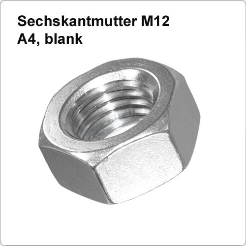 Mutter M12 A4 Edelstahl