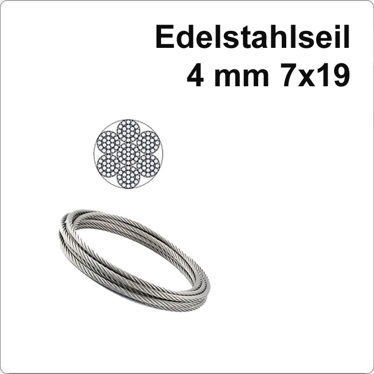 Edelstahlseil Durchmesser 4mm